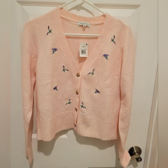 Hooked up pink cardigan size M - Picture 2 of 4